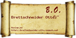 Brettschneider Ottó névjegykártya
